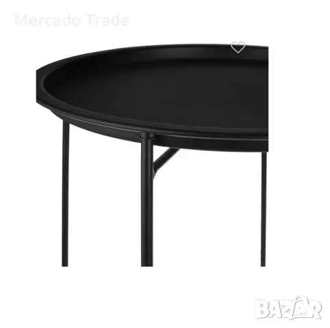 Помощна масичка Mercado Trade, За тераса или градина, Метал, Черна, снимка 4 - Декорация за дома - 49120075