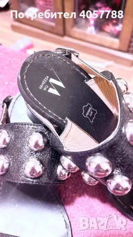 Луксозни кожени сандали Vanessa Wu с ефектни капси – Естествена кожа!, снимка 9 - Сандали - 53729899