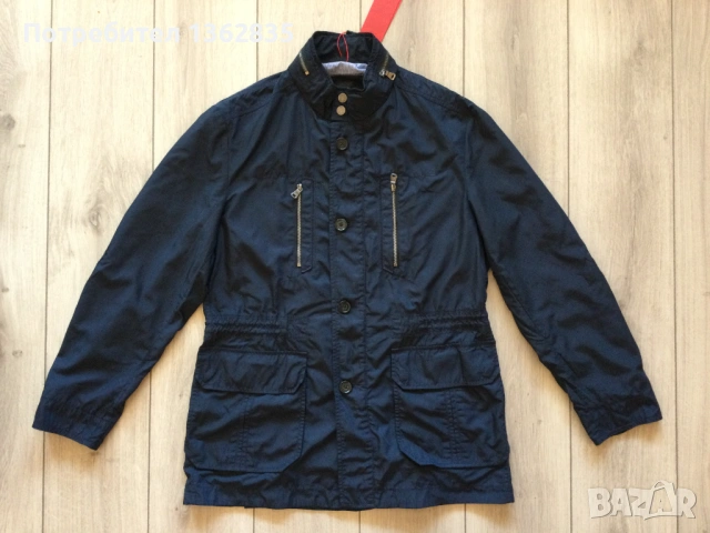 НОВО оригинално синьо пролетно - есенно яке HUGO BOSS размер 50 / L, снимка 2 - Якета - 53706207