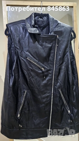 Кожен елек Zara , снимка 2 - Елеци - 53219968