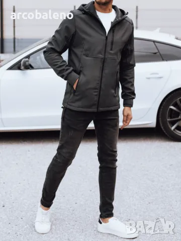 Мъжко преходно и изолирано яке с качулка, 2цвята , снимка 3 - Якета - 48931909