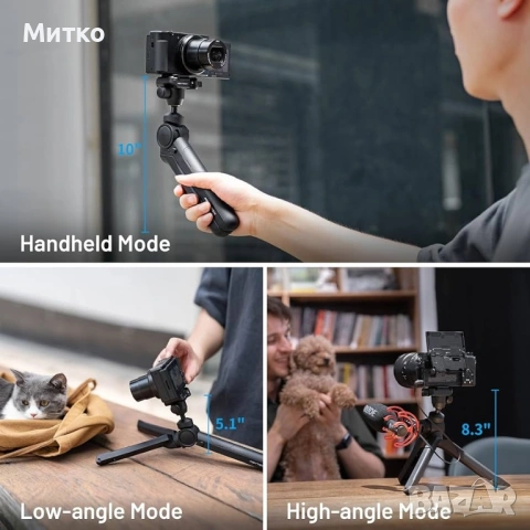 PGYTECH MANTISPOD 2.0 Bluetooth мини камера, статив за влогване, малка, гъвкава, DSLR, джобна стойка, снимка 6 - Чанти, стативи, аксесоари - 53071277