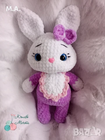 Плетени зайчета , снимка 2 - Плюшени играчки - 51358059