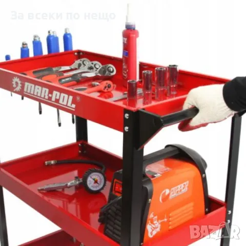 Количка за инструменти с 3 рафта и поставка за отвертки Mar-Pol, снимка 4 - Отвертки - 50350876