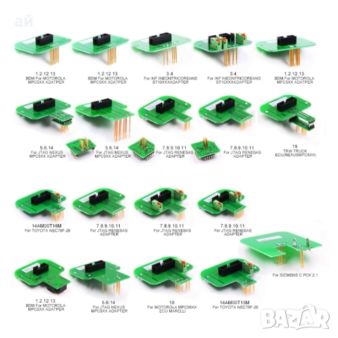 22бр BDM адаптери за KTAG, KESS, KTM100, MPPS, Chip Tuning, снимка 2 - Аксесоари и консумативи - 41738530