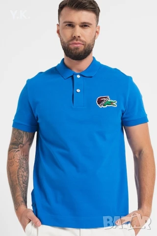 Оригинална мъжка тениска с яка Lacoste, снимка 4 - Тениски - 51428347