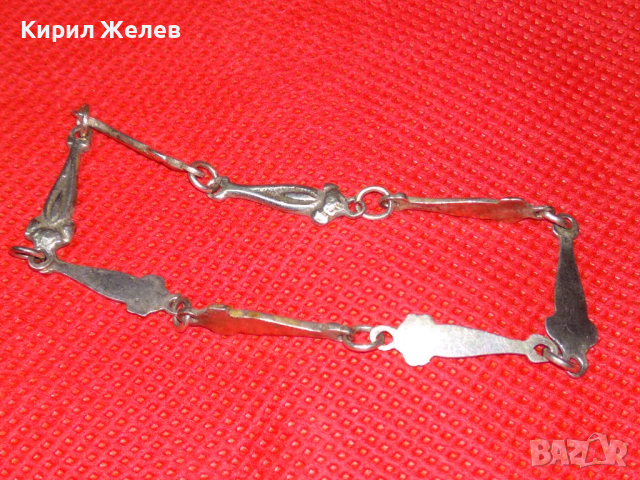 СТАРА СТИЛНА РЕТРО СРЕБЪРНА ГРИВНА ВИСОКА ПРОБА СРЕБРО РЪЧНА МАЙСТОРСКА ИЗРАБОТКА 41843, снимка 4 - Антикварни и старинни предмети - 44610480