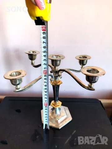 Страхотен Посребрен Свещник, снимка 8 - Антикварни и старинни предмети - 48129461