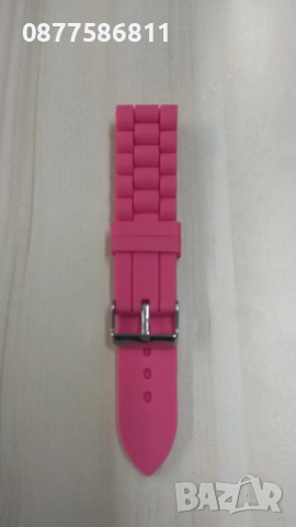 ЧЕРВЕНА СИЛИКОНОВА КАИШКА ЗА ЧАСОВНИК - ГЛАДКА SLIM. ЧЕРВЕНИ СИЛИКОНОВИ КАИШКИ, снимка 16 - Каишки за часовници - 51613114