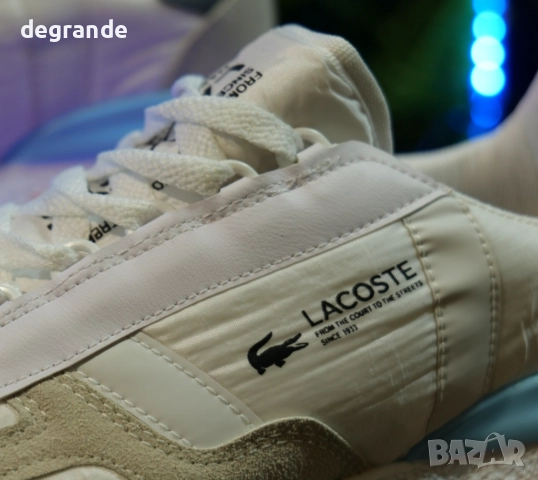 Дамски Маратонки Lacoste elite active Бяло и Синьо, снимка 3 - Маратонки - 51611011