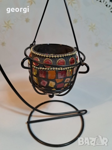 арт свещник витраж 28/5, снимка 2 - Декорация за дома - 51965305