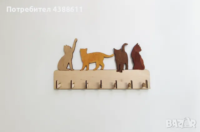 Закачалка за ключове - Котки, снимка 3 - Декорация за дома - 49119353
