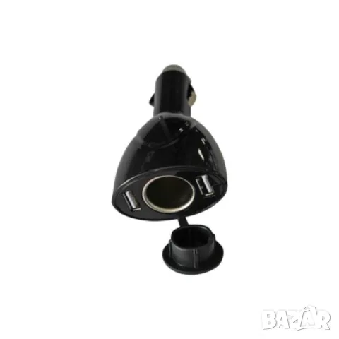 Разклонител за запалка с 1 гнездо 2 USB порта и гумено капаче, снимка 2 - Аксесоари и консумативи - 55863010