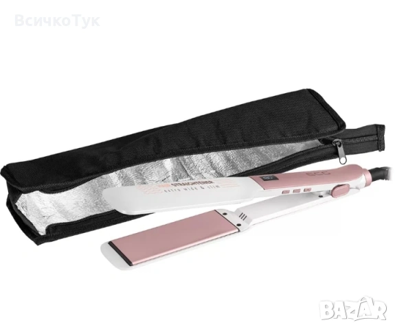 ✨Преса за коса ECG ZV 1255 Ceramic Wide, 60-75W, 210 °C, Бял , снимка 3 - Преси за коса - 53523450