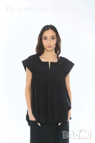 Дамски Ленен Топ Altea - Черен, снимка 1