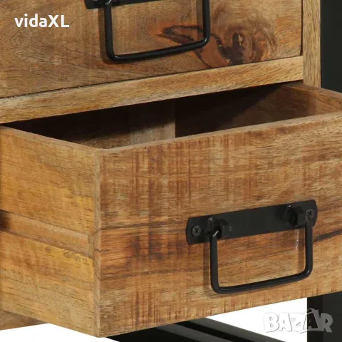 vidaXL Нощен шкаф Кафяво 40 x 40 x 59 см Солидно мангово дърво, снимка 8 - Шкафове - 56147534