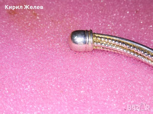 КРАСИВА ПОСРЕБРЕНА ГРИВНА от БЛАГОРОДНА НЕРЪЖДАЕМА СТОМАНА с ПЕЧАТ 925 Тип ТОРКВА 43245, снимка 4 - Гривни - 44394523