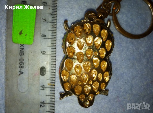 СИМПАТИЧНО БРОНЗОВО ПОЗЛАТЕНО АЖУРНО БУХАЛЧЕ КЛЮЧОДЪРЖАТЕЛ АРТ ВИСУЛКА с ИСКРЯЩИ КРИСТАЛИ 38813, снимка 7 - Други - 42116392