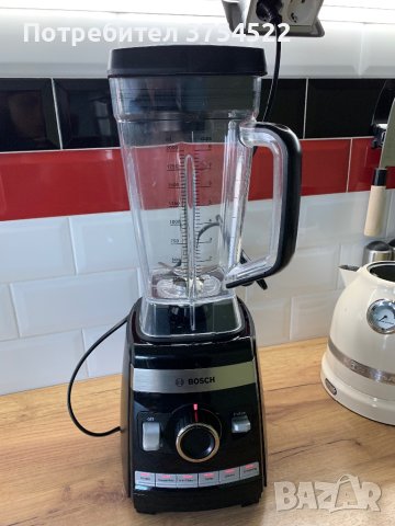 Блендер Bosch VitaBoost, 1600W, 2 л, 6 програми, Купа от Tritan, Черен
