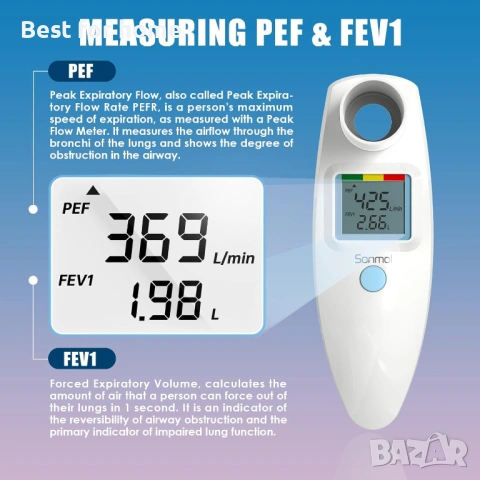 Преносим CE сертифициран дигитален пиков дебитметър с медицинско ниво, снимка 3 - Други - 53814797