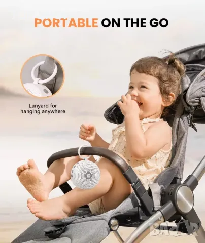 Преносим уред за бял шум Dreamegg Sleep Lite D11Max/USB зареждаем/Мощна батерия/21 звука, снимка 4 - Пелени, памперси - 49308665