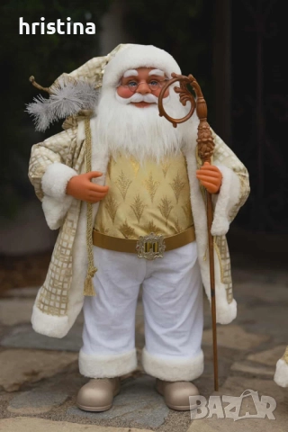 Златният Дядо Коледа , снимка 2 - Декорация за дома - 52556948