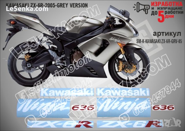 KAWASAKI ZX-6R GREY VERSION 2005 SM-K-KAWASAKI ZX-6R-GRV-05