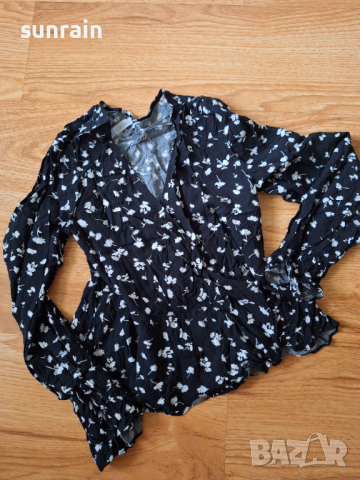 дамска риза бяло и черно, снимка 1