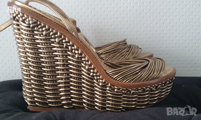 Moschino сандали с платформа естествена кожа, снимка 3 - Сандали - 38877779