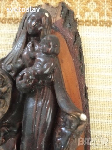 Дева Мария с младенеца , снимка 2 - Икони - 40920014