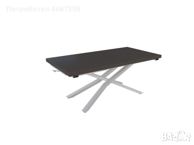 Разтегателна маса Соренто – МДФ плот, метална основа, 120/120 см, снимка 6 - Маси - 52640342