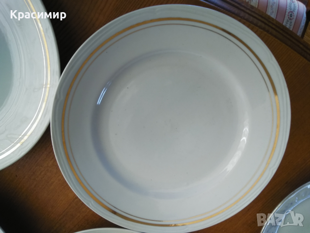 4 бр. чинии за основно, български порцелан - Разград, снимка 2 - Чинии - 36345640
