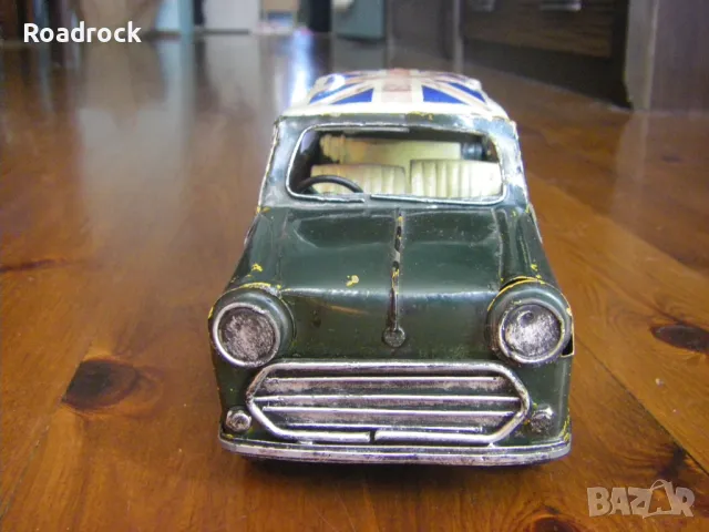 Mini Cooper метална количка ръчна изработка, снимка 3 - Колекции - 48135301