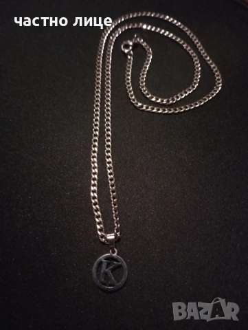 Медальон с буква (К), снимка 2 - Колиета, медальони, синджири - 44697184