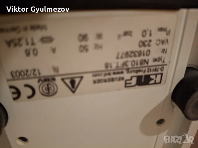 Вакум помпа KNF , снимка 3 - Други машини и части - 50351310