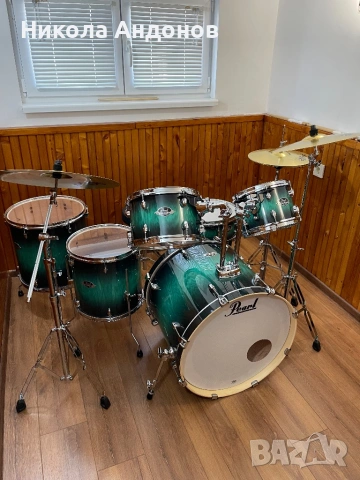 Продавам Pearl Export EXA Teal Blue Ash- Limited Edition барабани