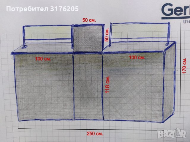 Щанд заграден от 4 страни / Киоск - 2,5 / 2,2 м., снимка 4 - Стелажи и щандове - 39638892
