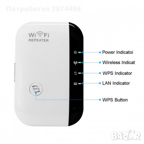 WiFi репитер Безжичен усилвател, снимка 6 - Друга електроника - 35796344