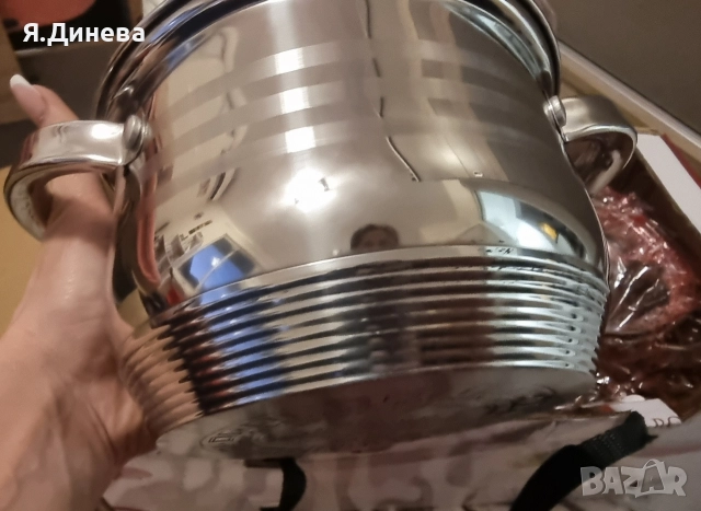 Комплект тенджери от 12ч с двойно дъно, снимка 5 - Прибори за хранене, готвене и сервиране - 52929479