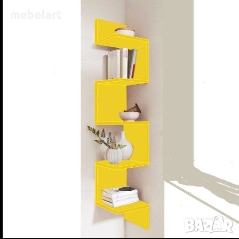 Ъглова етажерка - Червен гланц, снимка 2 - Етажерки - 41304839