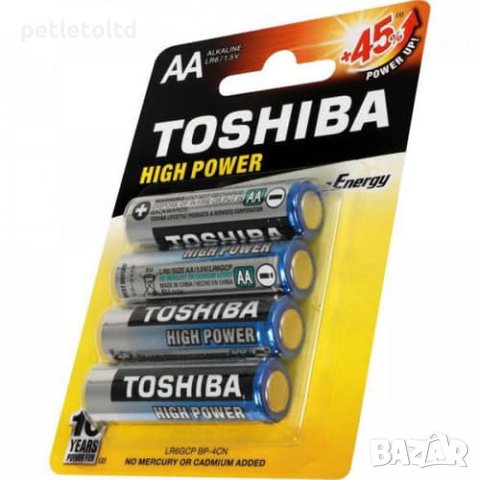 Батерии Toshiba, Алкални, LR06, AA, 1.5V  (Блистер - 4 бр), снимка 2 - Други стоки за дома - 42142797