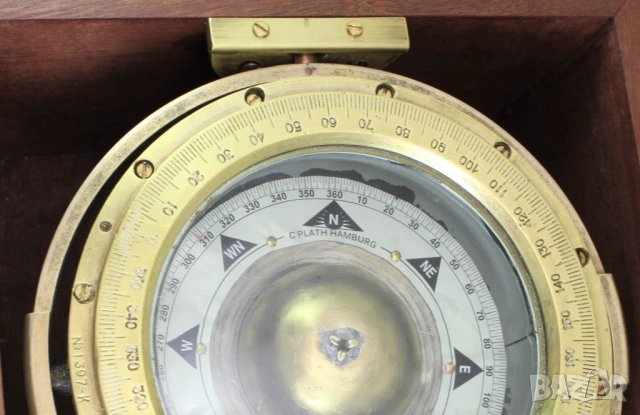 115 Магнитен корабен компас от месинг, произведен в Германия, снимка 6 - Колекции - 51181892
