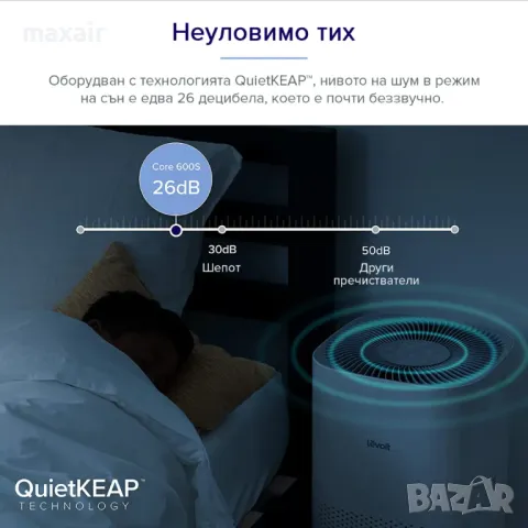 Пречиствател за въздух Levoit Core 600S * Безплатна доставка * Гаранция 2 год., снимка 8 - Овлажнители и пречистватели за въздух - 47566437
