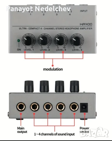 Стерео HI-FI усилвател за слушалки , снимка 4 - Ресийвъри, усилватели, смесителни пултове - 51283585
