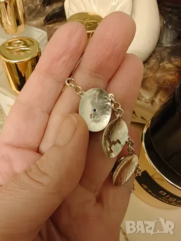 Огърлица Мексико,ръчна изработка,злато сребро и малахит, снимка 5 - Колиета, медальони, синджири - 47916601