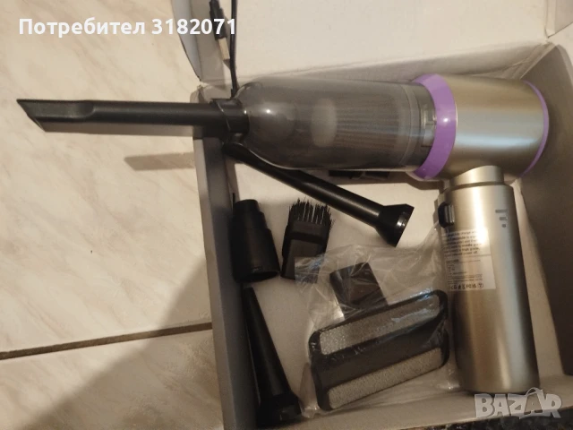 16kPa (много ВАЖНО) ЧИСТО НОВА безжична прахосмукачка с 2 функции - засмукване и издухване , снимка 2 - Друга електроника - 51236155