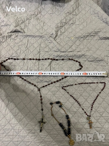 католически гердани с кръстове и броеница, снимка 4 - Колиета, медальони, синджири - 53512914