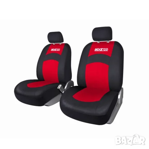 Универсални калъфи за седалки Sparco, червено и черно, комплект 2 бр.