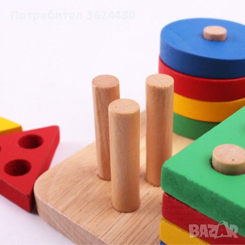 Дървен пъзел за нанизване , снимка 4 - Образователни игри - 41606114