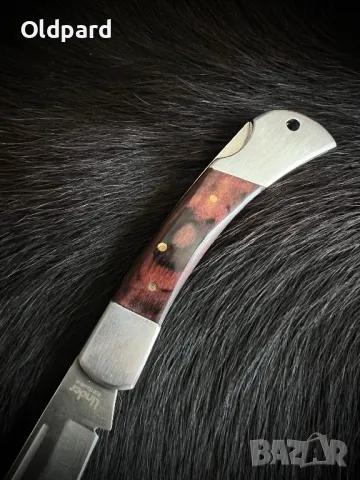 Силен компактен сгъваем ловен нож Linder. (320910), снимка 3 - Ножове - 49116505